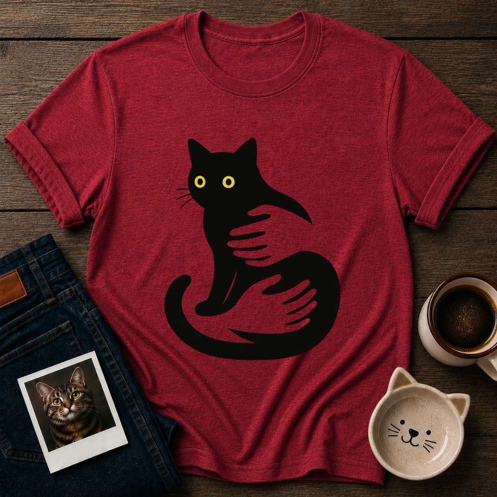 Midnight Cat Hug T-Shirt