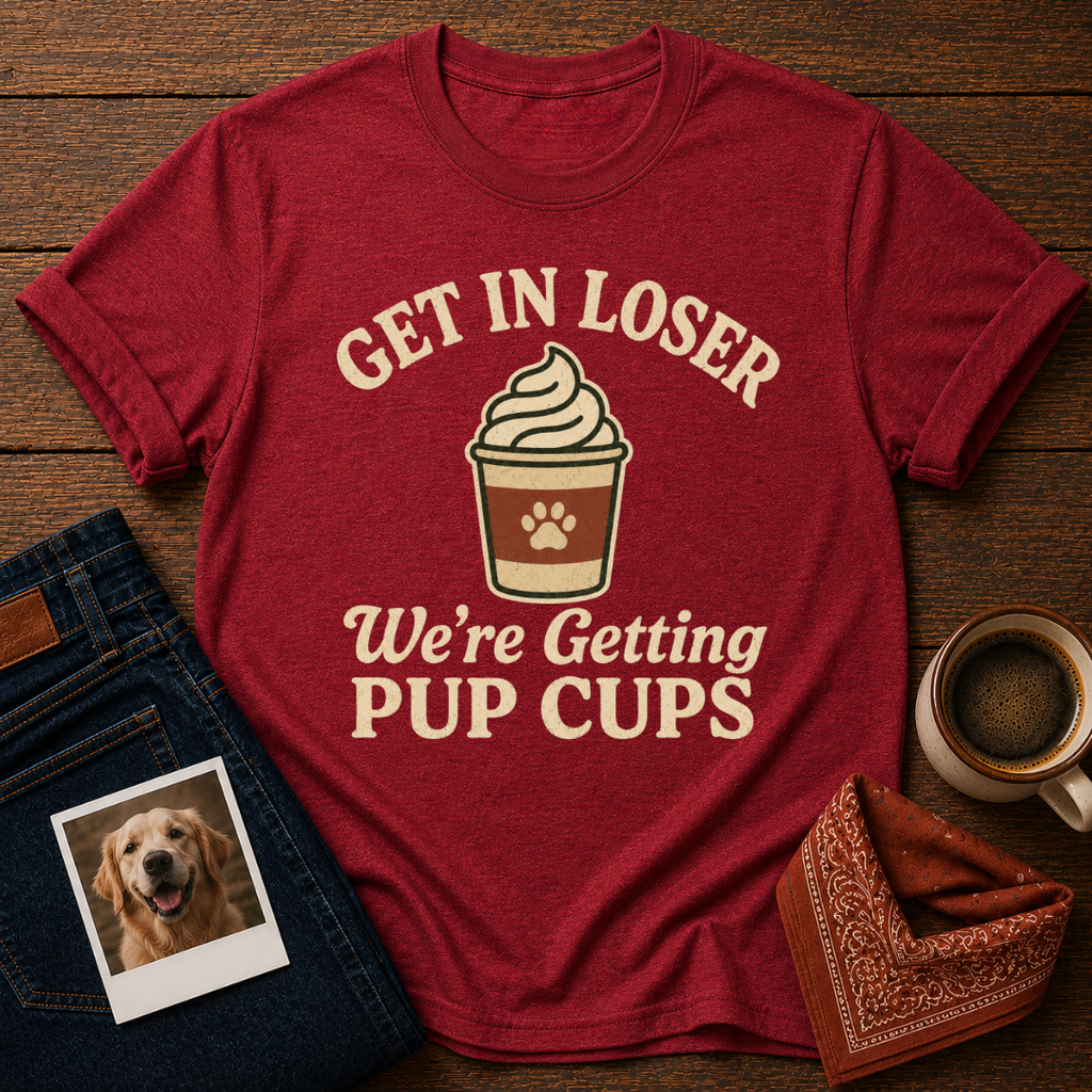 Get In Loser, Pup Cups T-Shirt
