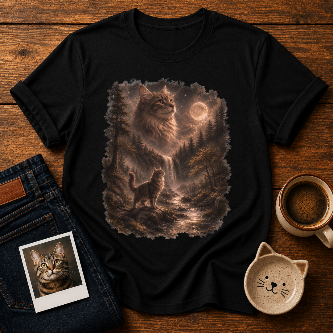 Moonlit Cat Spirit T-Shirt