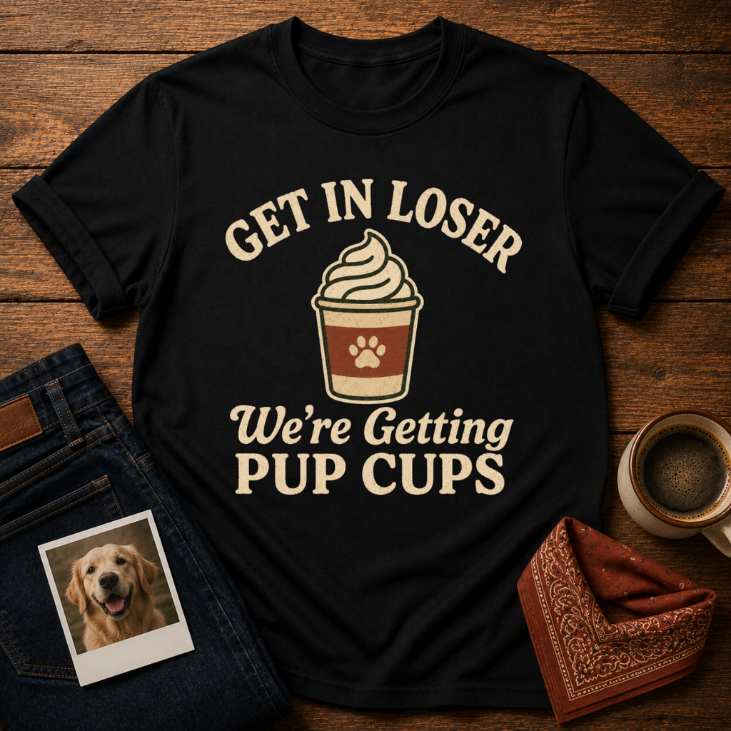 Get In Loser, Pup Cups T-Shirt