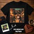 Custom Photo Coffee Lover Dog T-Shirt