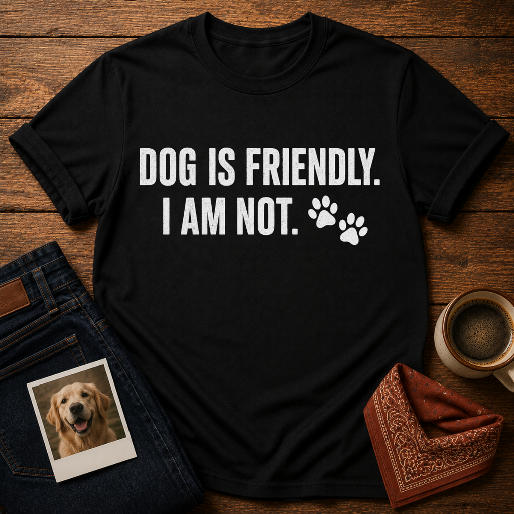 Dog Friendly, Human Not T-Shirt