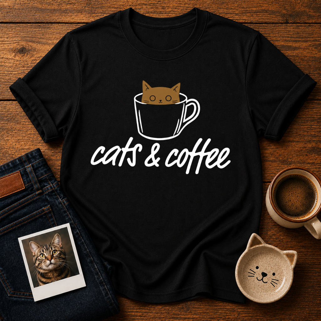 Coffee Cat Mood T-Shirt