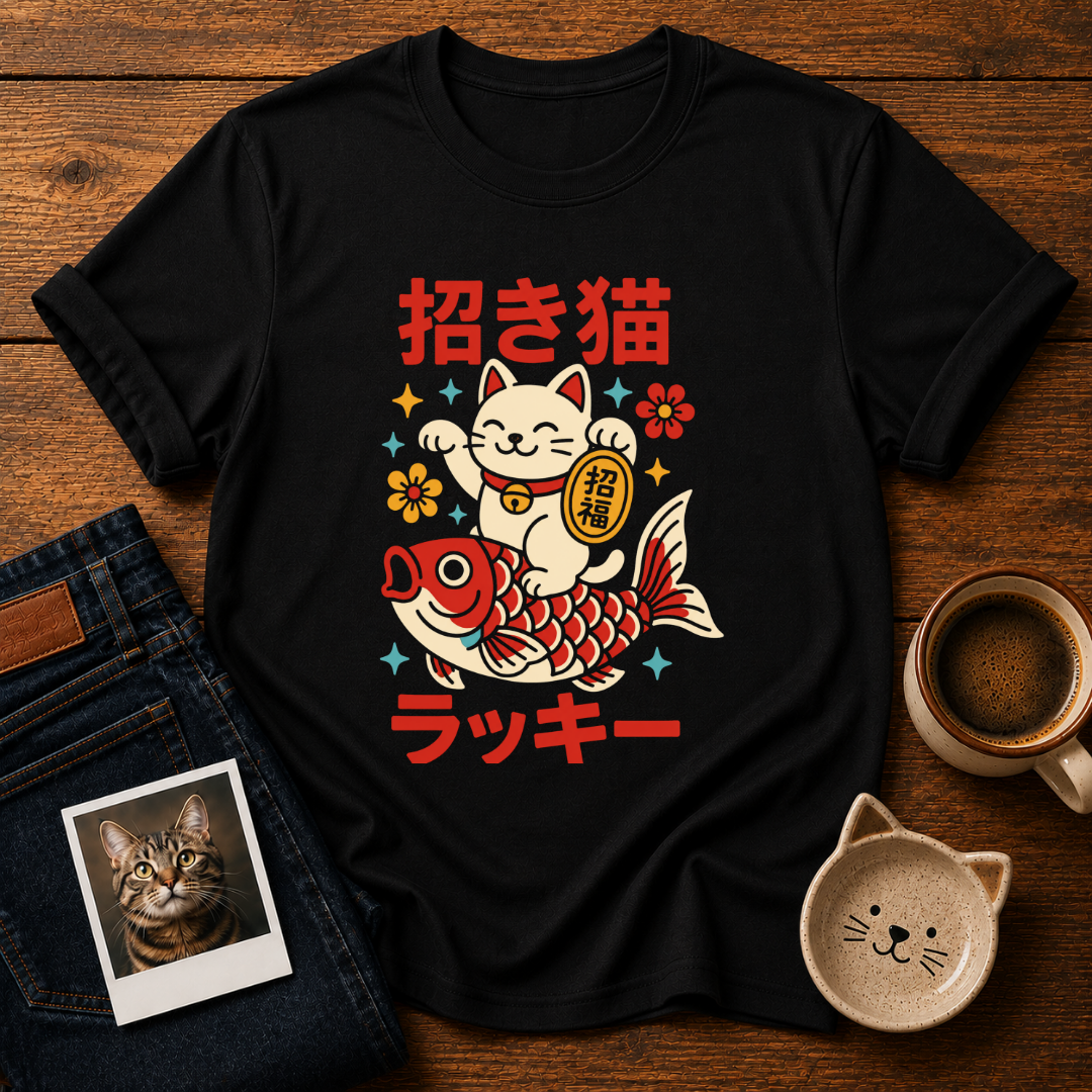 Lucky Maneki Cat T-Shirt