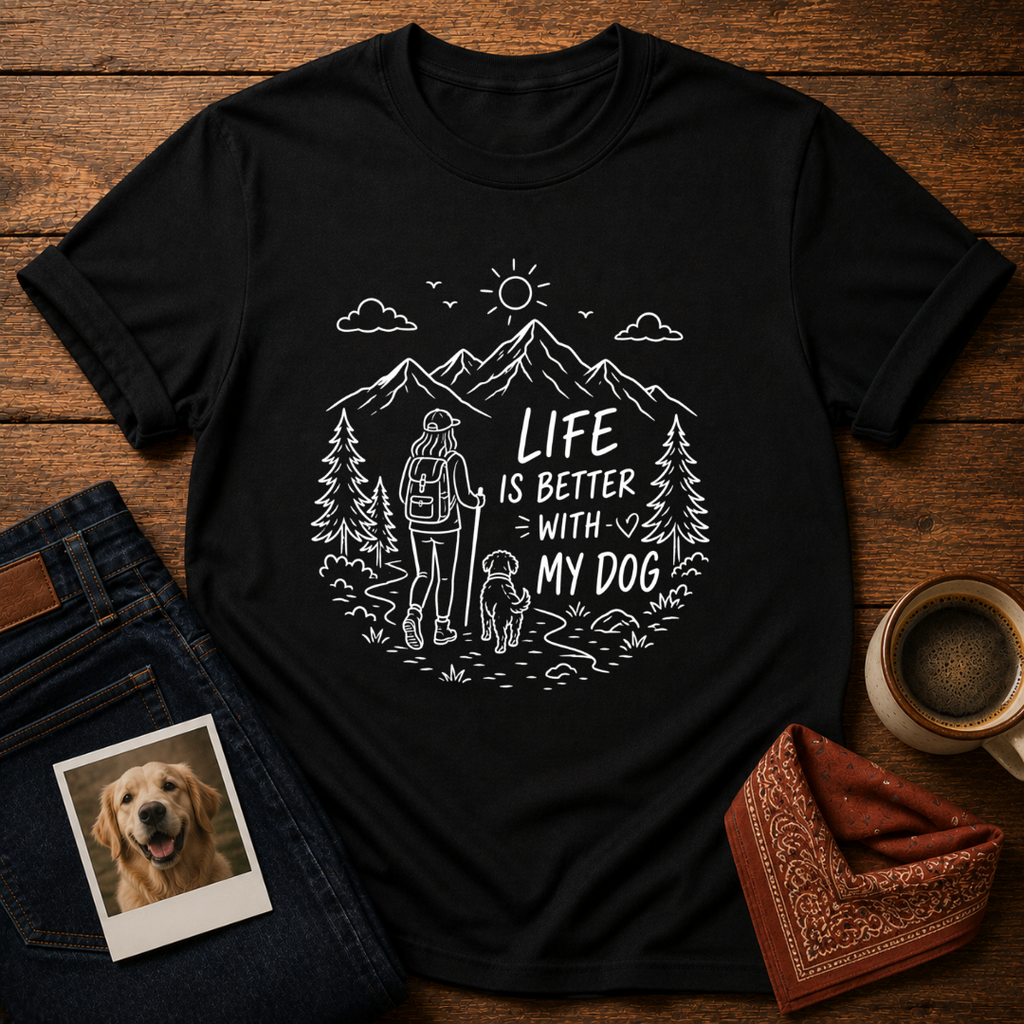 Life Better With Dog T-Shirt