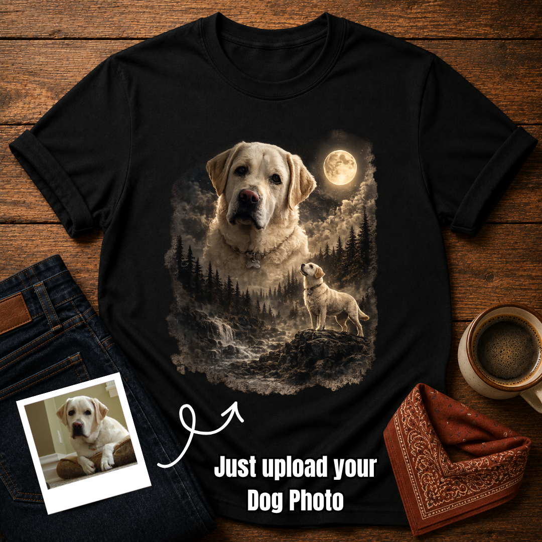 Custom Forst Moon Dog T-Shirt