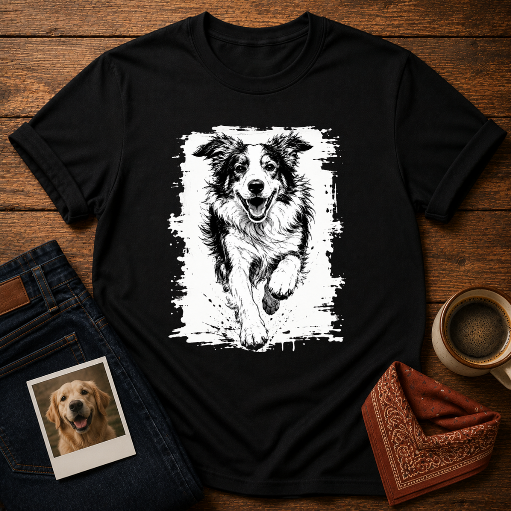 Happy Border Collie Chaos T-Shirt