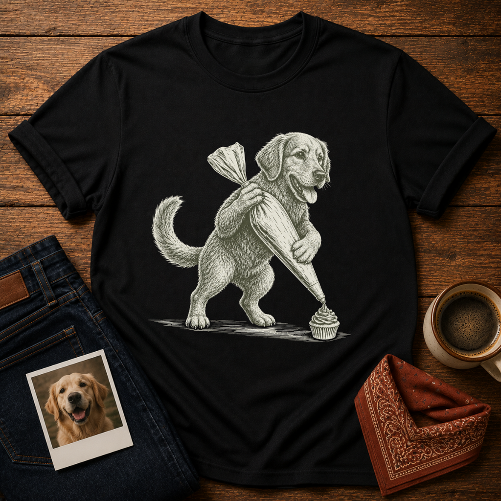 Golden Retriever Pastry Chef T-Shirt