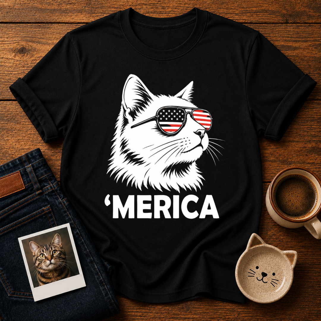 Merica Cat T-Shirt