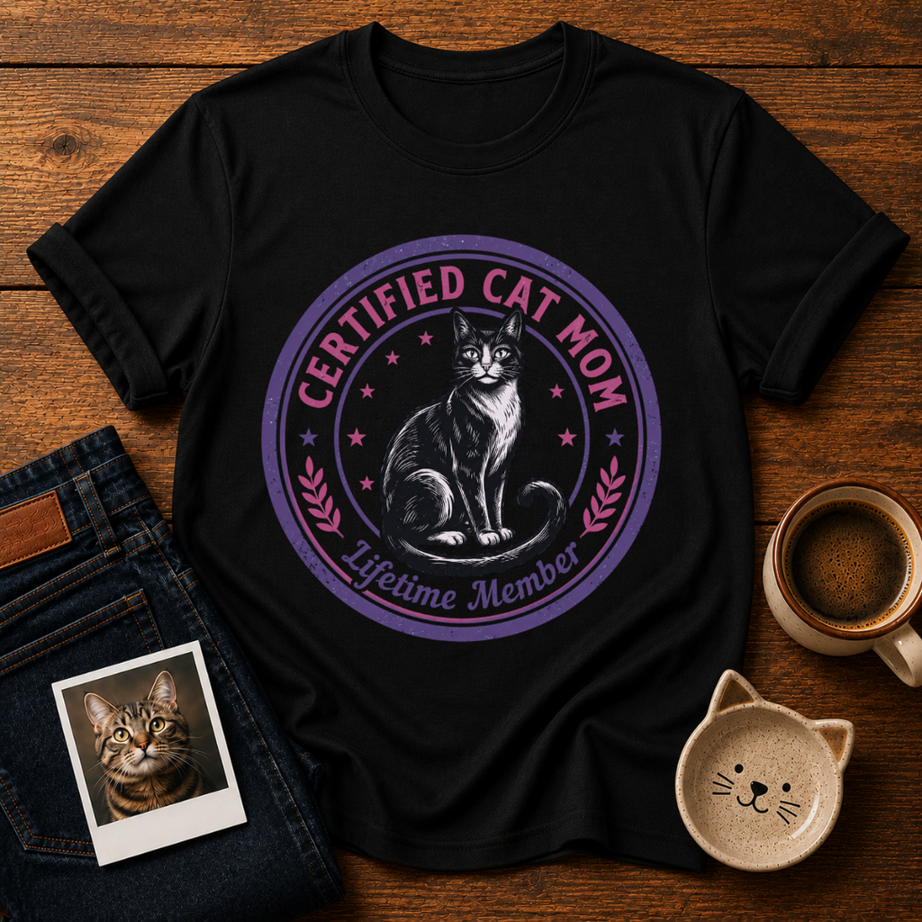 Certified Cat Mom T-Shirt