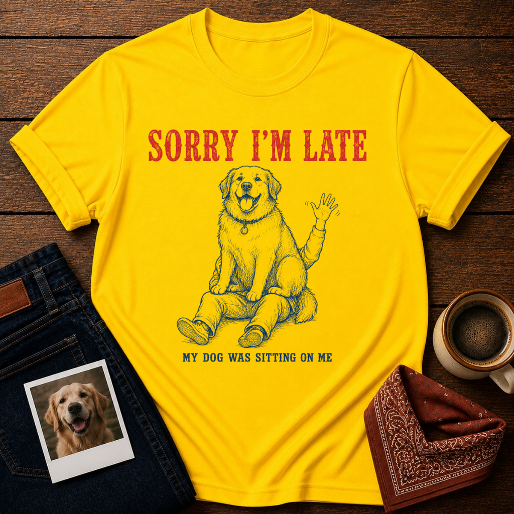 My Dog Was Sitting on me T-Shirt