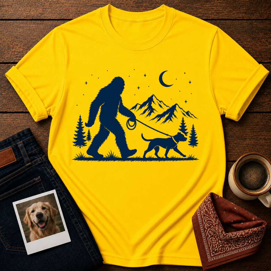 Bigfoot Has A Dog Too T-Shirt