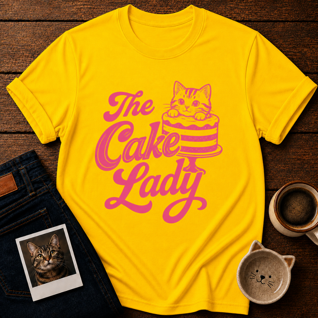 Cake Lady Cat T-Shirt