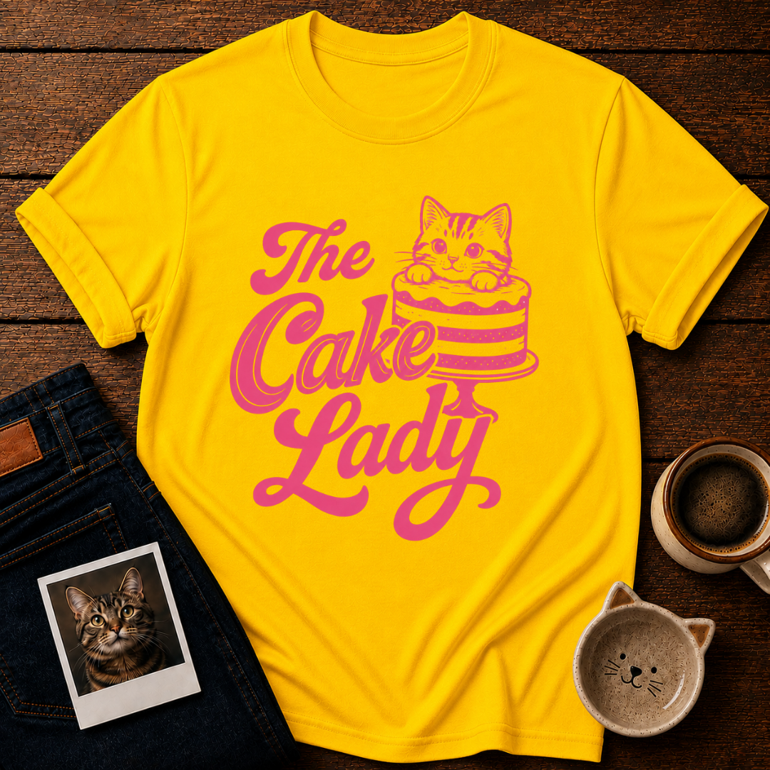 Cake Lady Cat T-Shirt