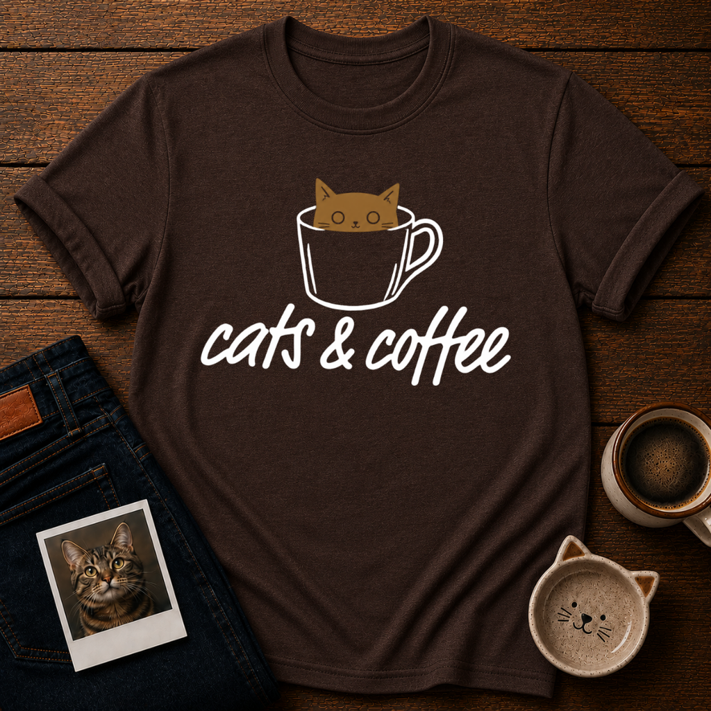 Coffee Cat Mood T-Shirt