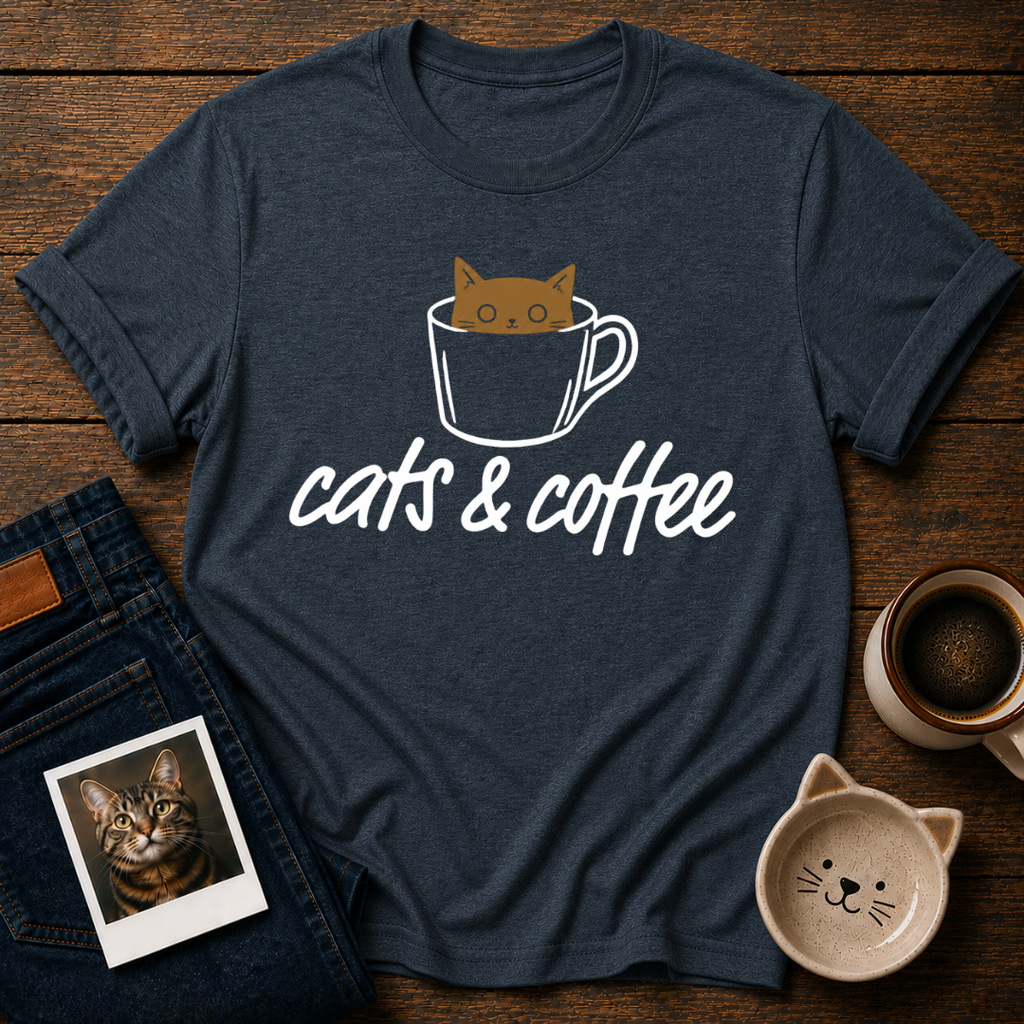 Coffee Cat Mood T-Shirt