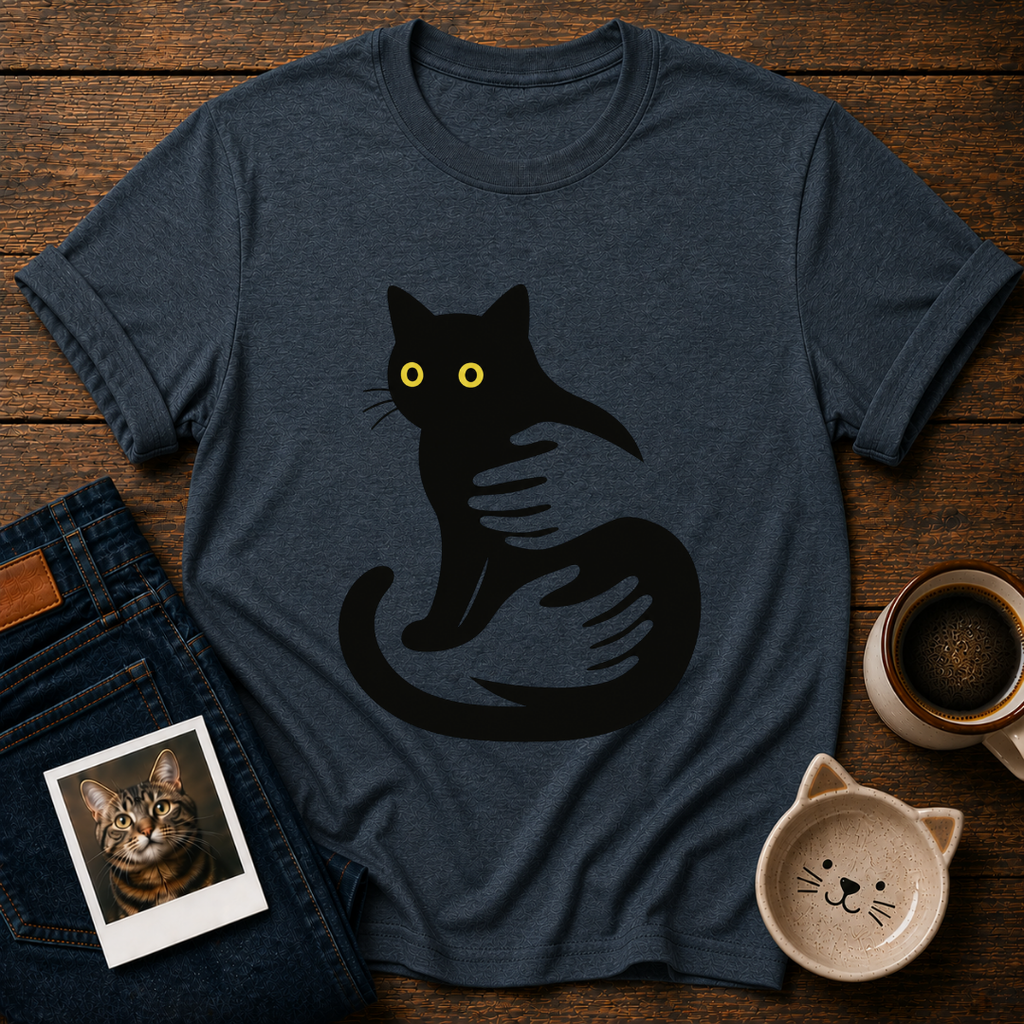 Midnight Cat Hug T-Shirt
