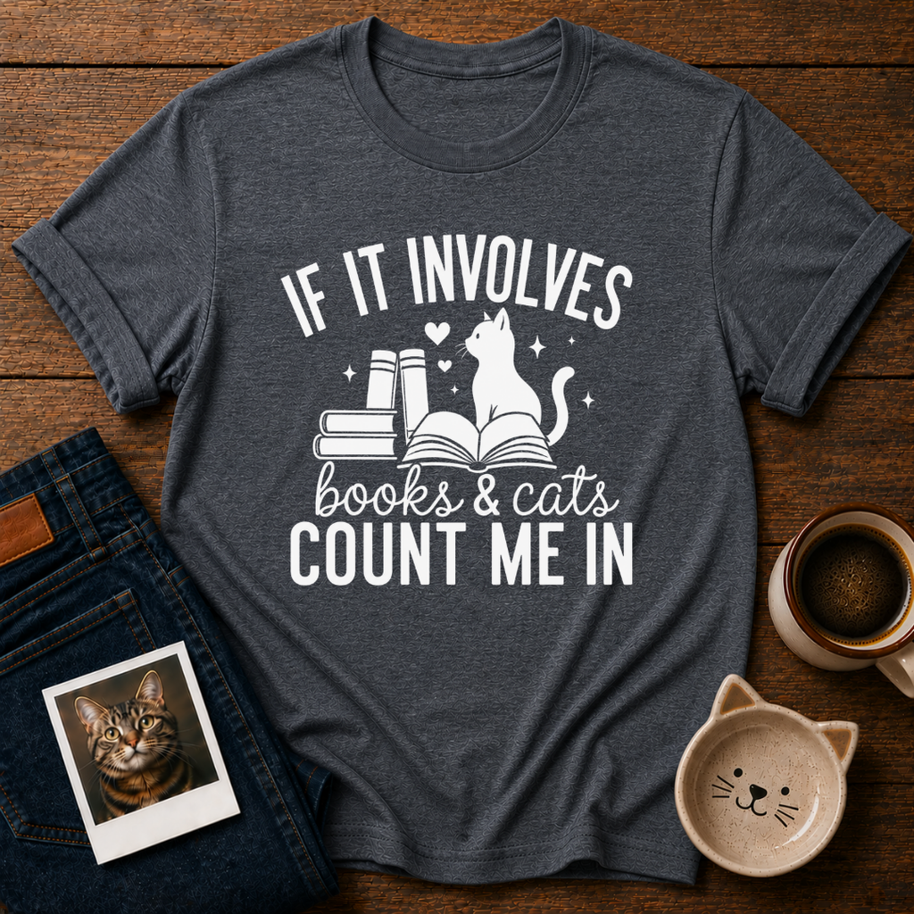 Cat Library Club T-Shirt