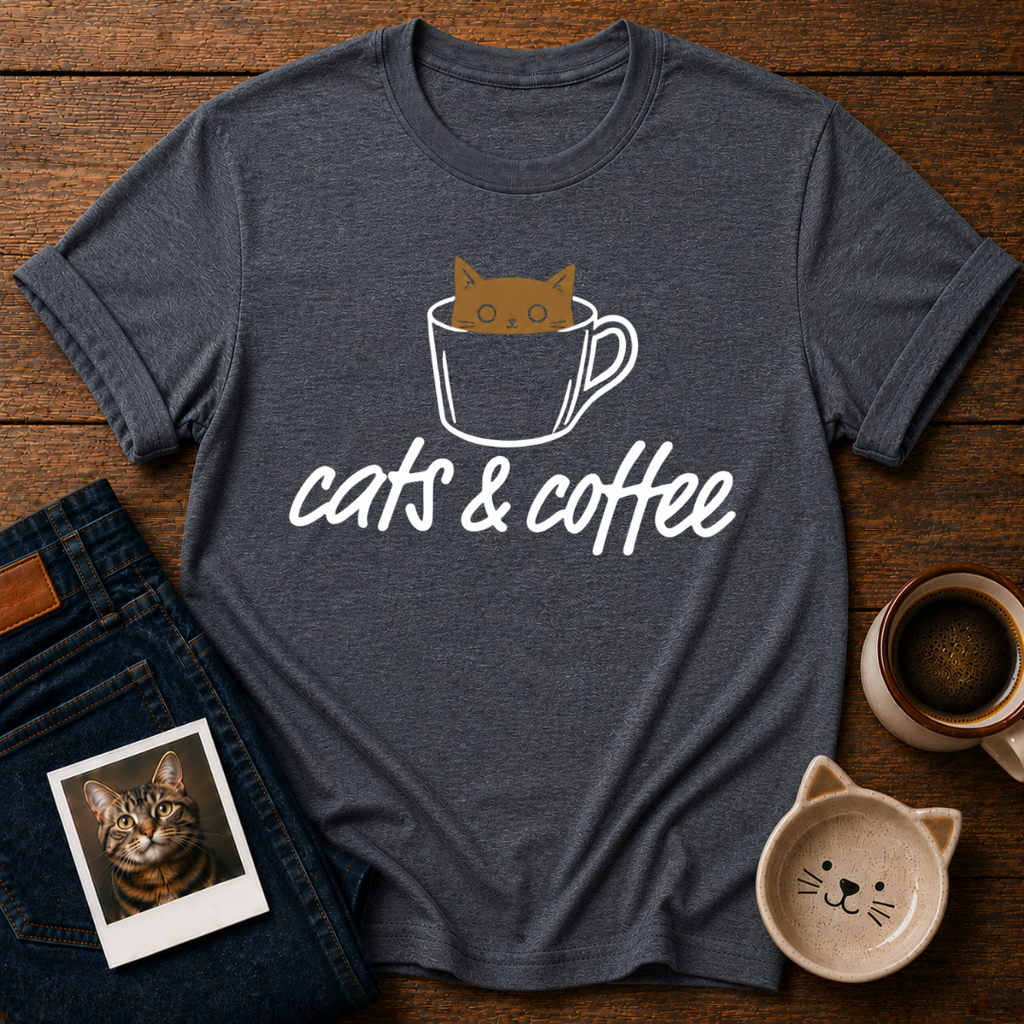Coffee Cat Mood T-Shirt