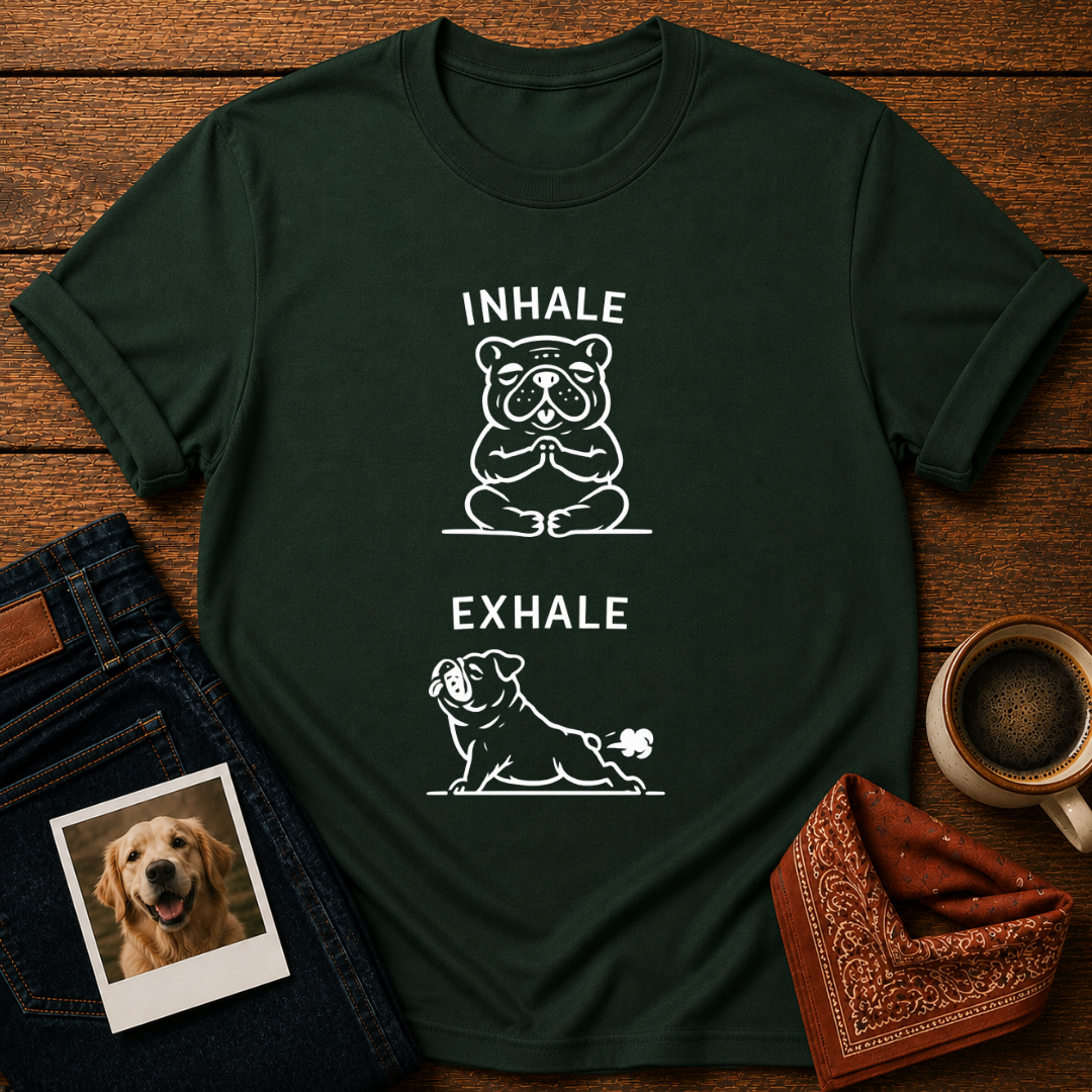 Inhale Exhale Bulldog T-Shirt