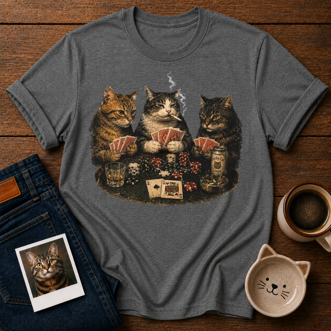 Poker Night Cats T-Shirt