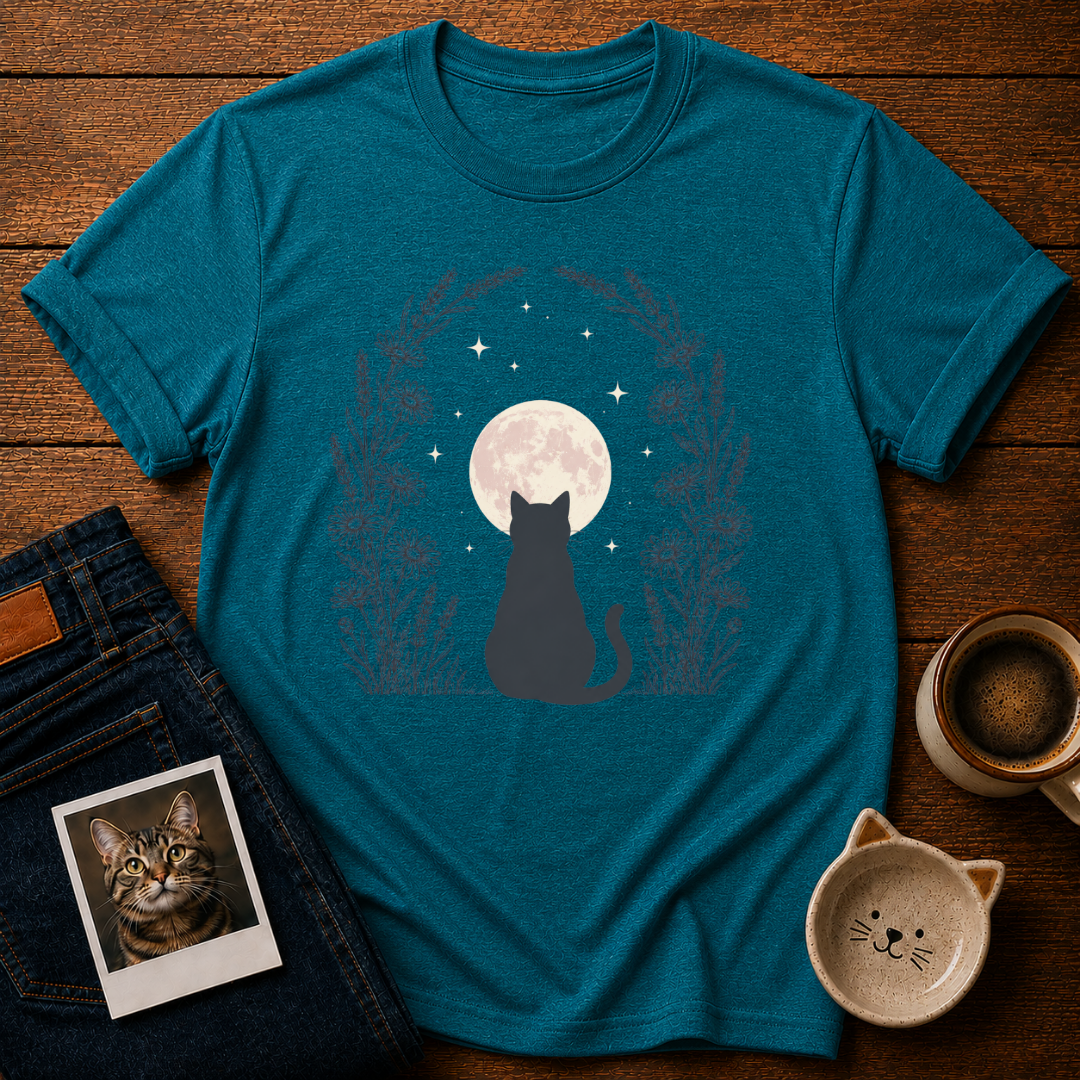 Midnight Moon Cat T-Shirt