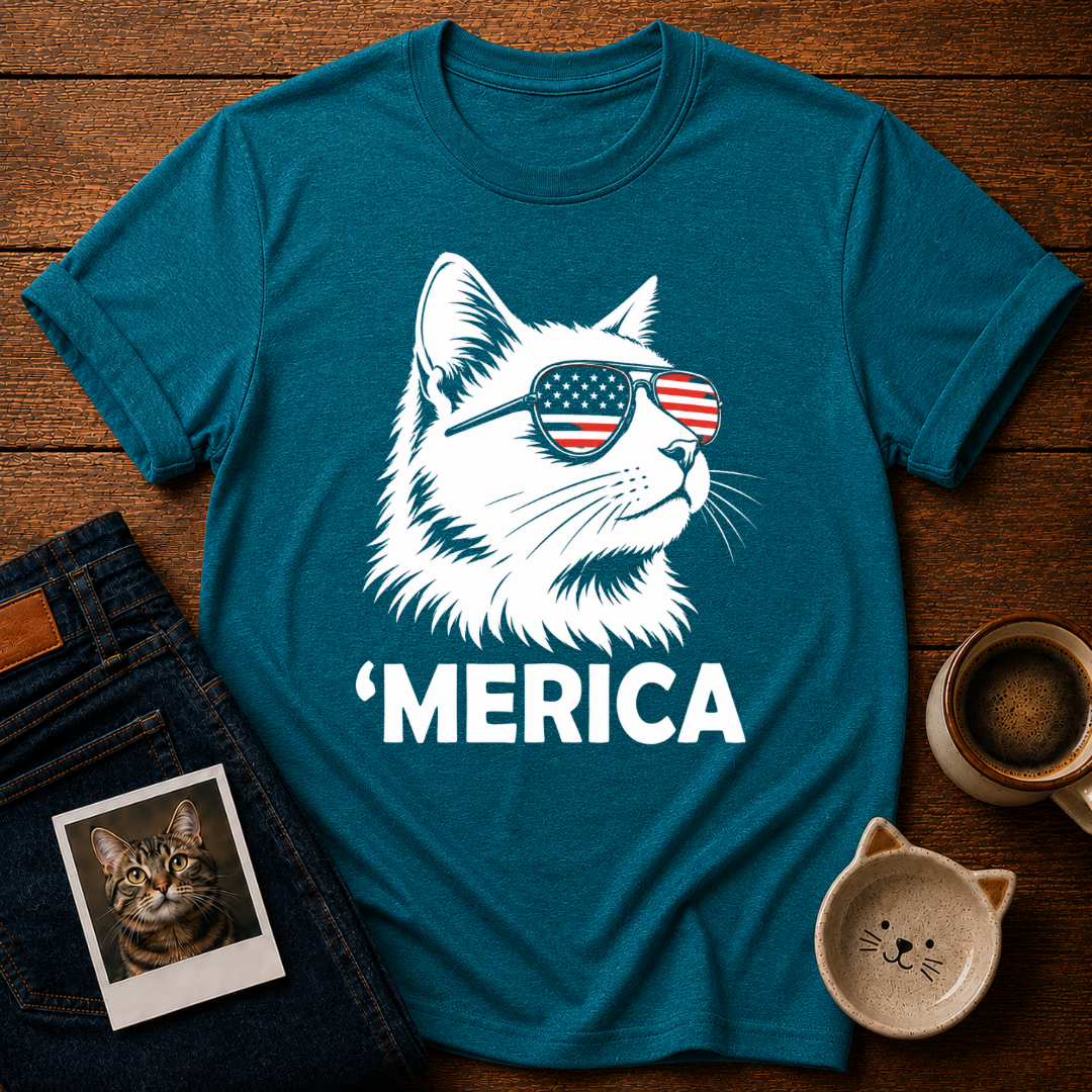 Merica Cat T-Shirt