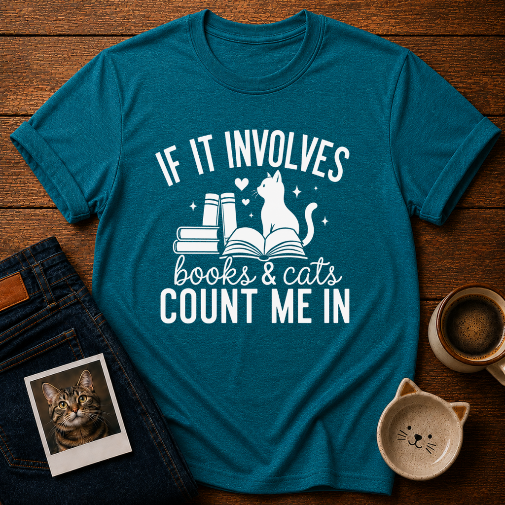 Cat Library Club T-Shirt