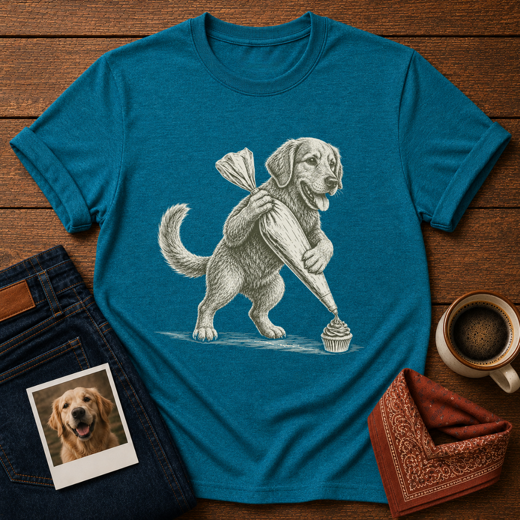 Golden Retriever Pastry Chef T-Shirt