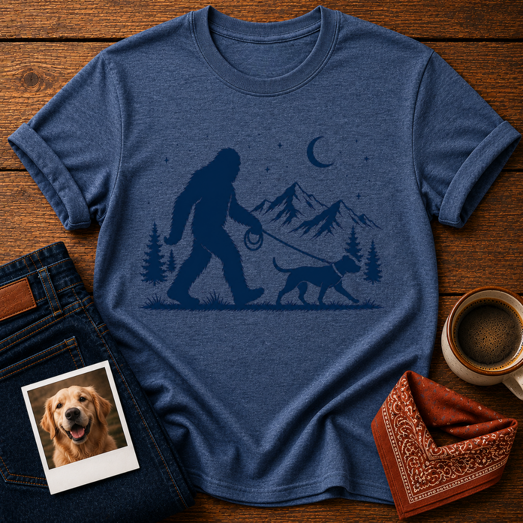 Bigfoot Has A Dog Too T-Shirt