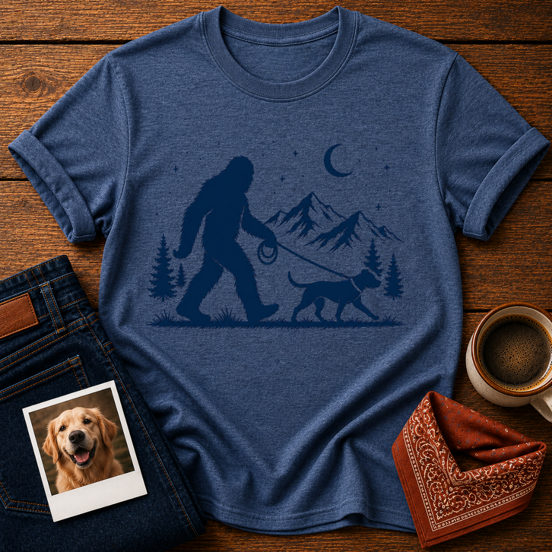 Bigfoot Has A Dog Too T-Shirt