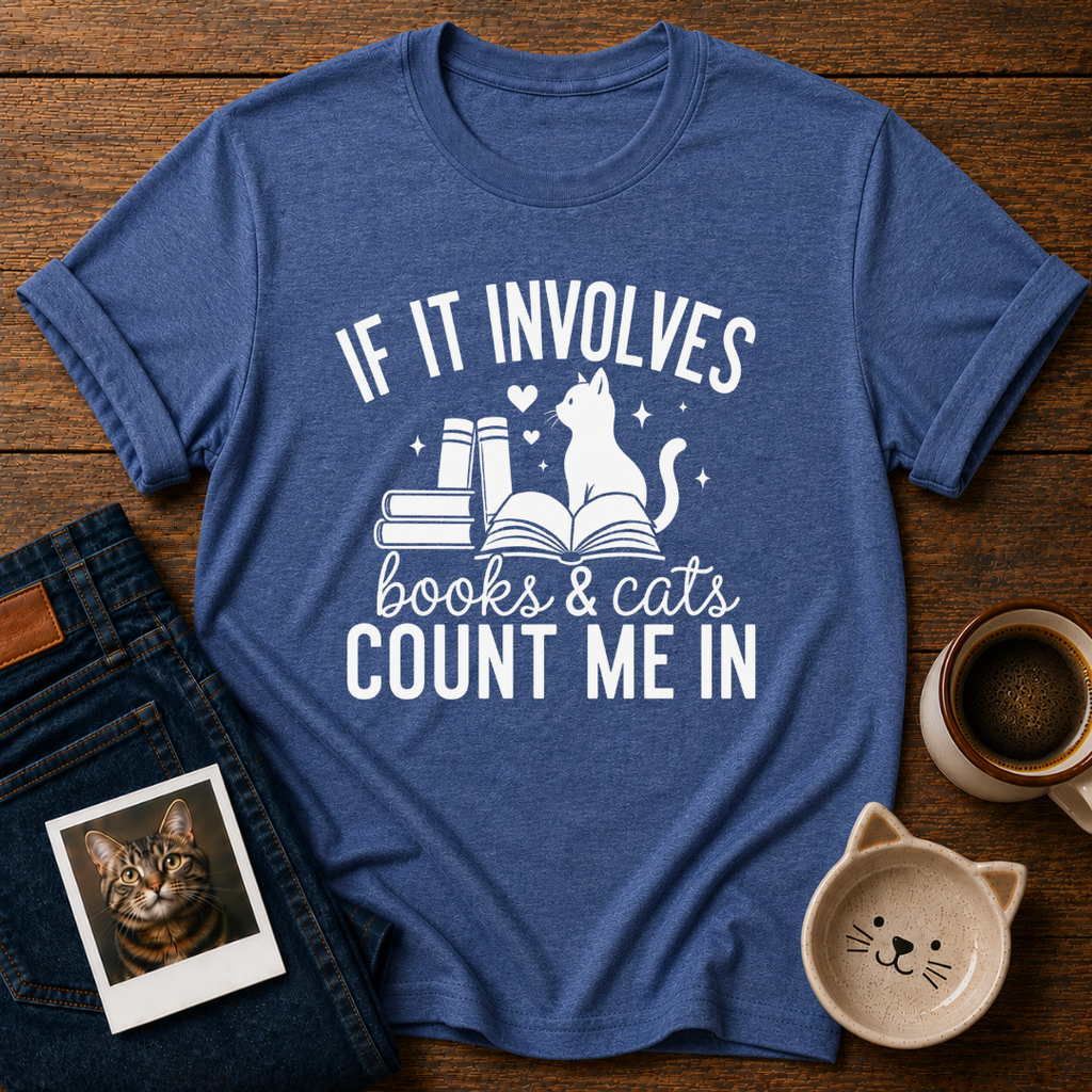 Cat Library Club T-Shirt
