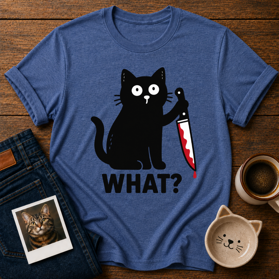 Suspicious Black Cat T-Shirt
