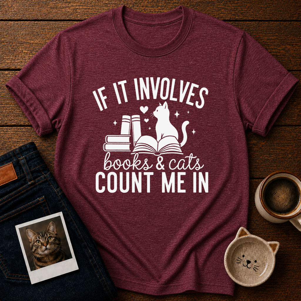 Cat Library Club T-Shirt