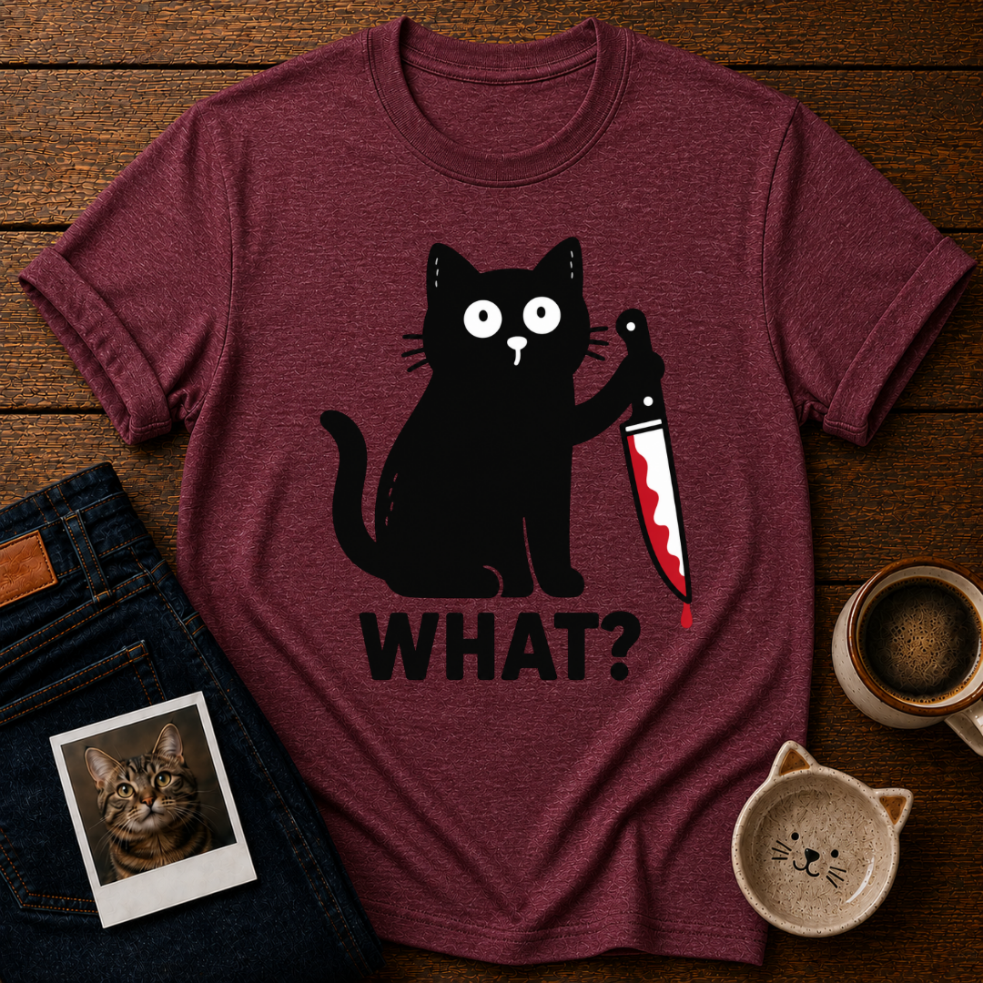 Suspicious Black Cat T-Shirt