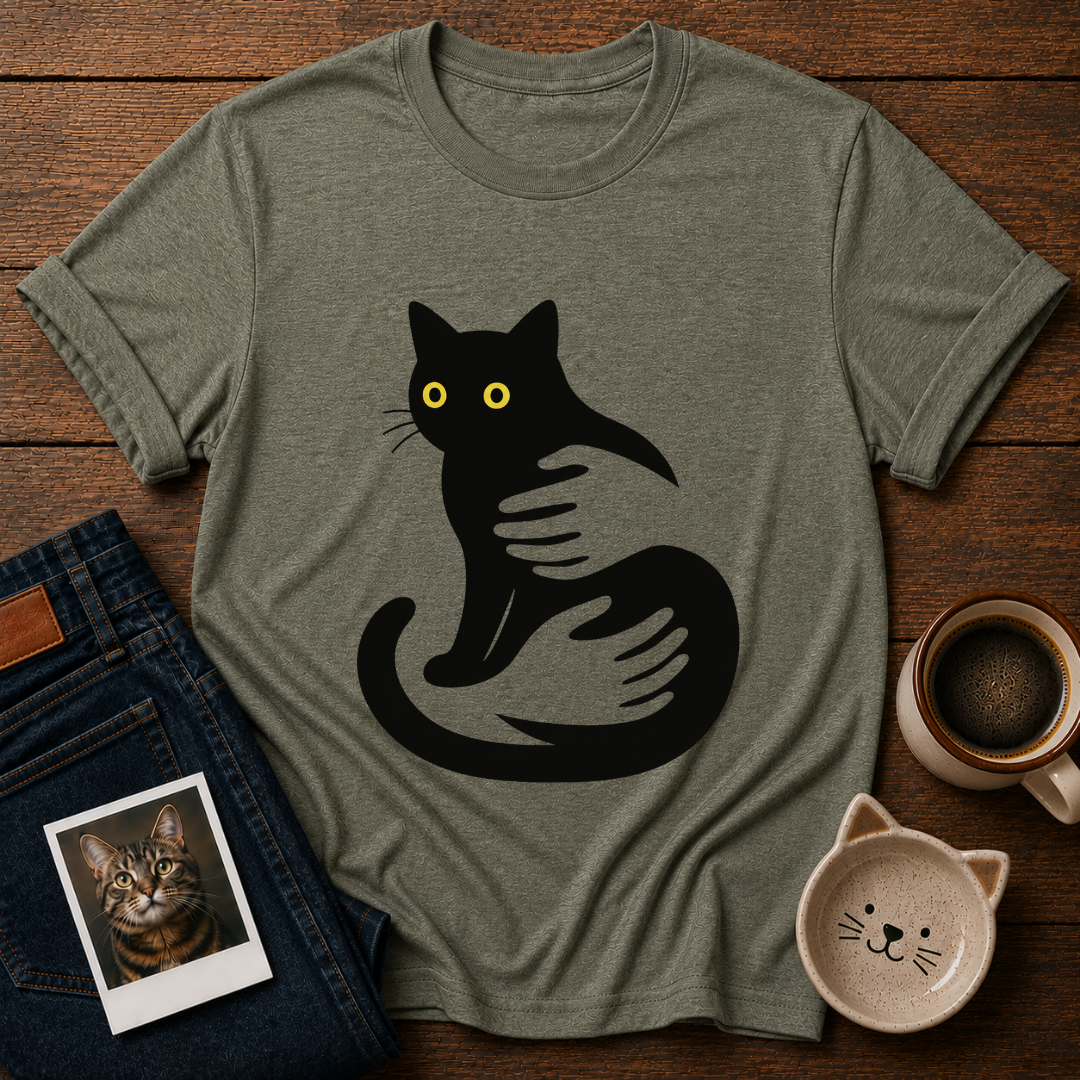 Midnight Cat Hug T-Shirt