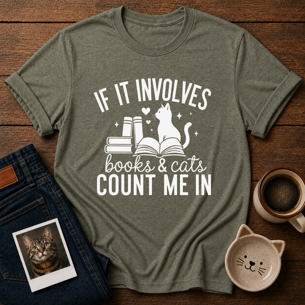 Cat Library Club T-Shirt