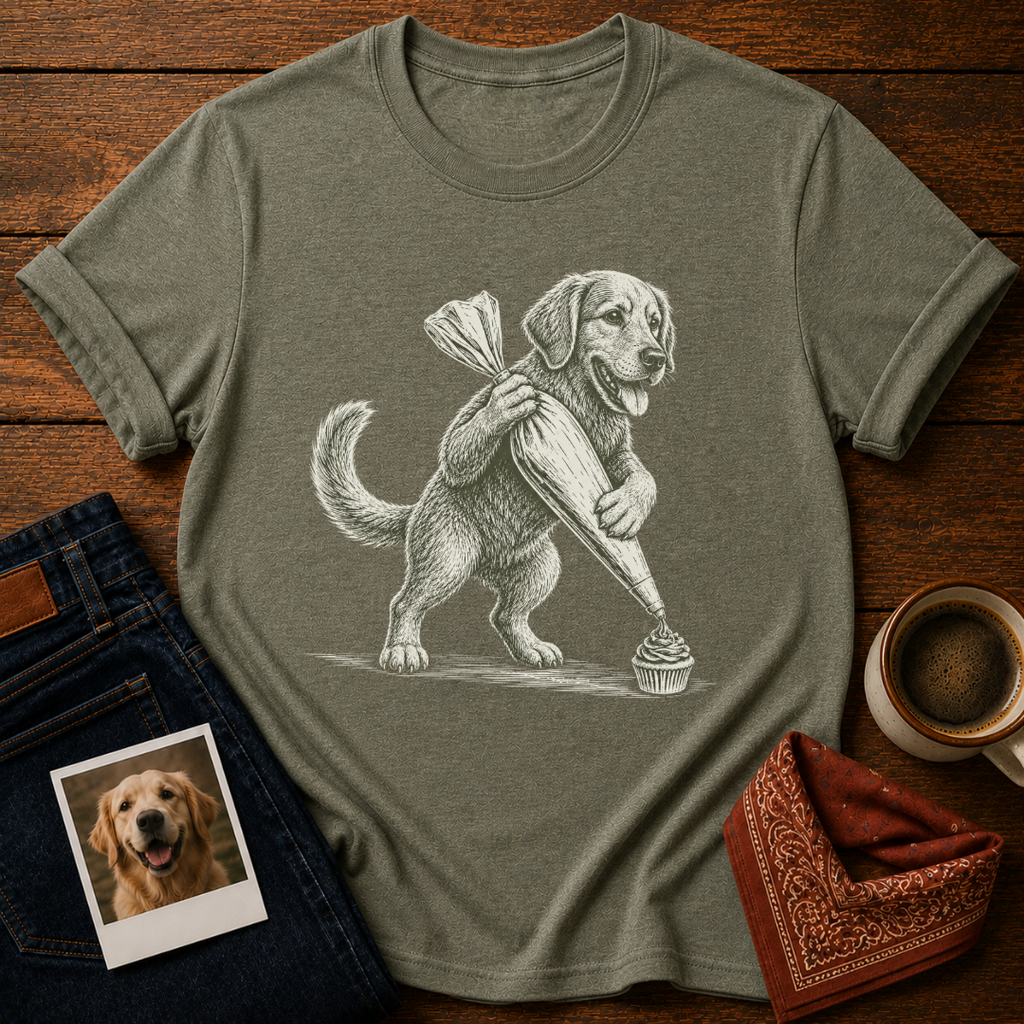 Golden Retriever Pastry Chef T-Shirt