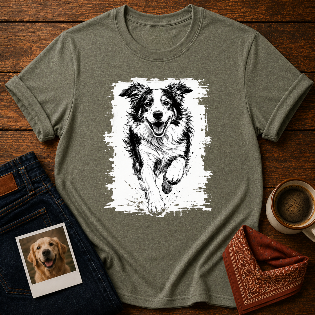 Happy Border Collie Chaos T-Shirt