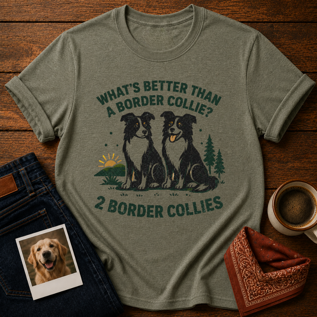 Two Border Collies, Obviously T-Shirt