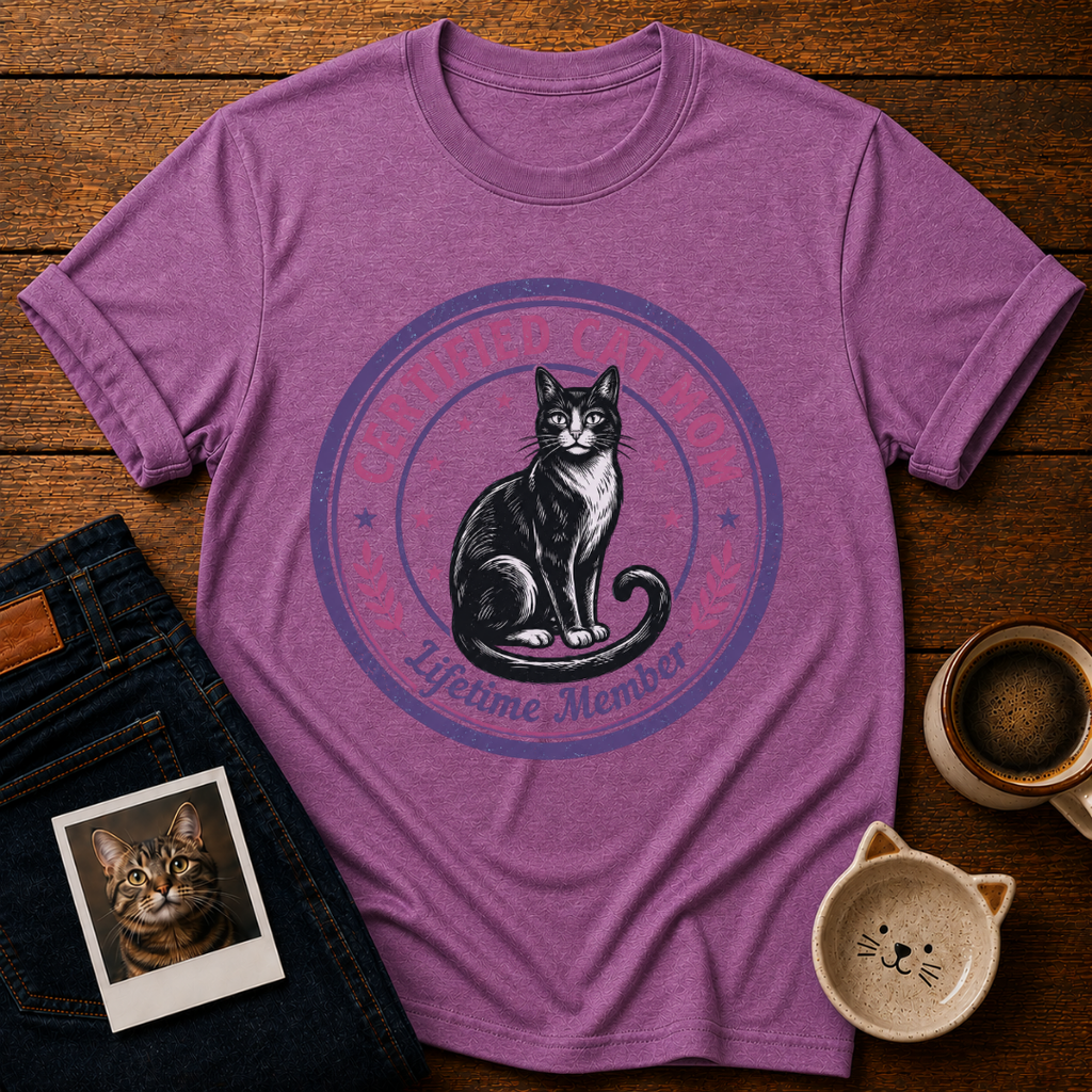 Certified Cat Mom T-Shirt