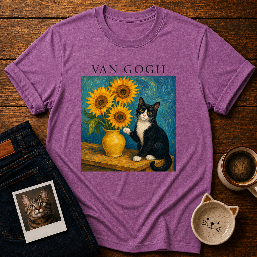 Van Gogh Cat T-Shirt