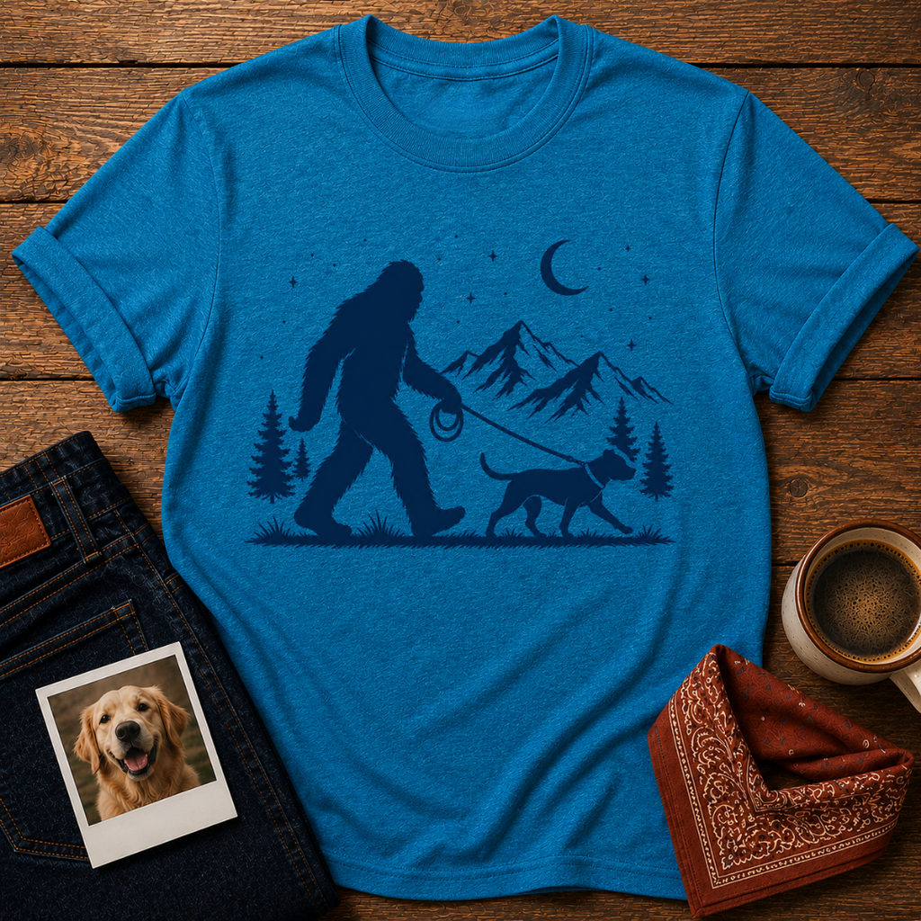 Bigfoot Has A Dog Too T-Shirt