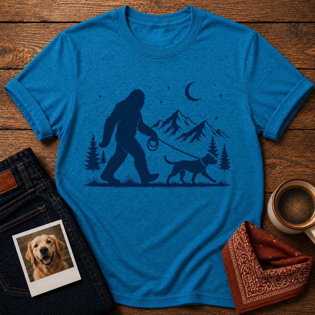 Bigfoot Has A Dog Too T-Shirt