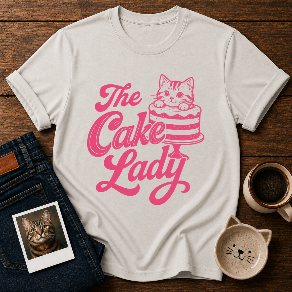 Cake Lady Cat T-Shirt