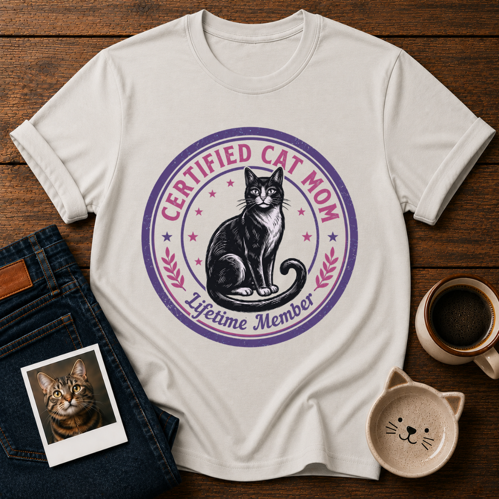 Certified Cat Mom T-Shirt