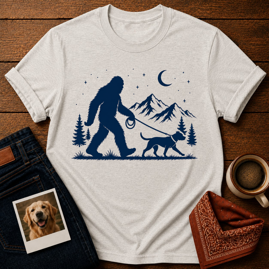 Bigfoot Has A Dog Too T-Shirt