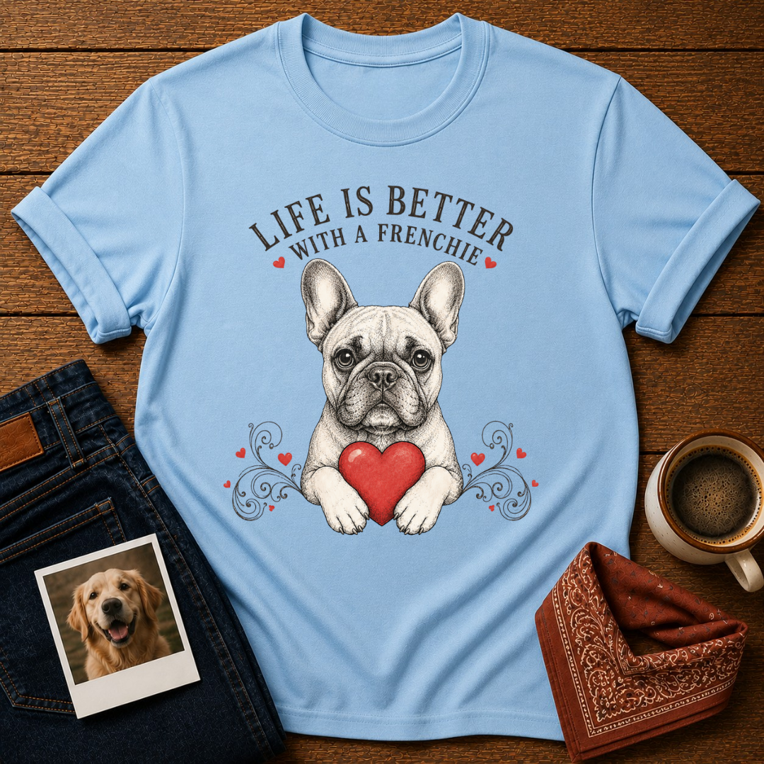 Life is better with a Frenchie T-Shirt