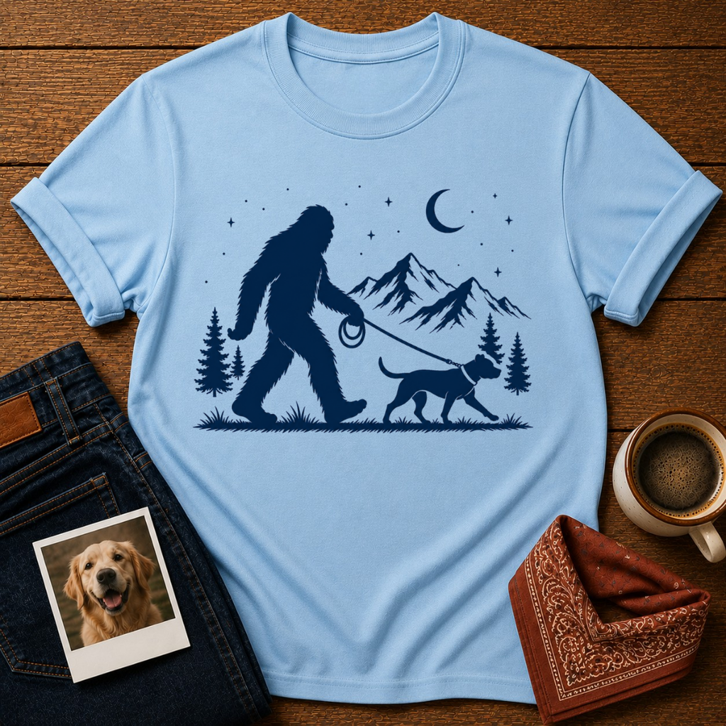 Bigfoot Has A Dog Too T-Shirt
