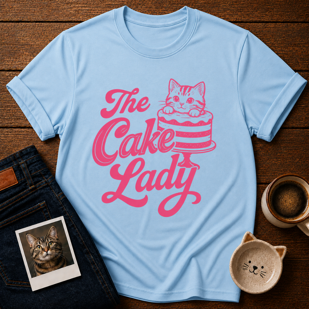 Cake Lady Cat T-Shirt